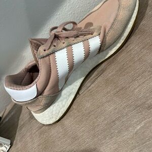 Adidas Women's Blush and White Sneakers